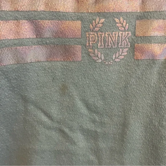 Victorias Secret PINK Blue Holographic Crewneck Hoodie - Picture 3 of 7